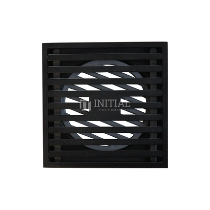 Bathroom Linear Square Floor Waste Matt Black ,