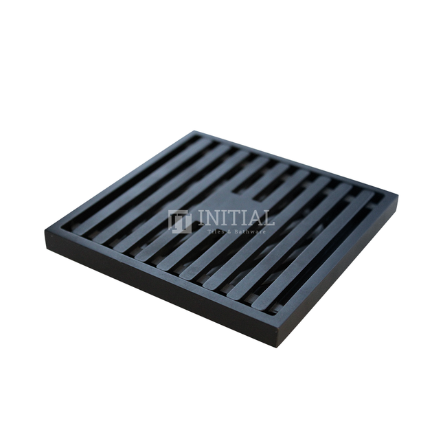 Bathroom Linear Square Floor Waste Matt Black ,