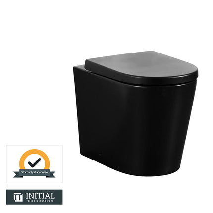 Alice Rimless Wall Faced Floor Pan Toilet Matt Black 575X360X415 ,