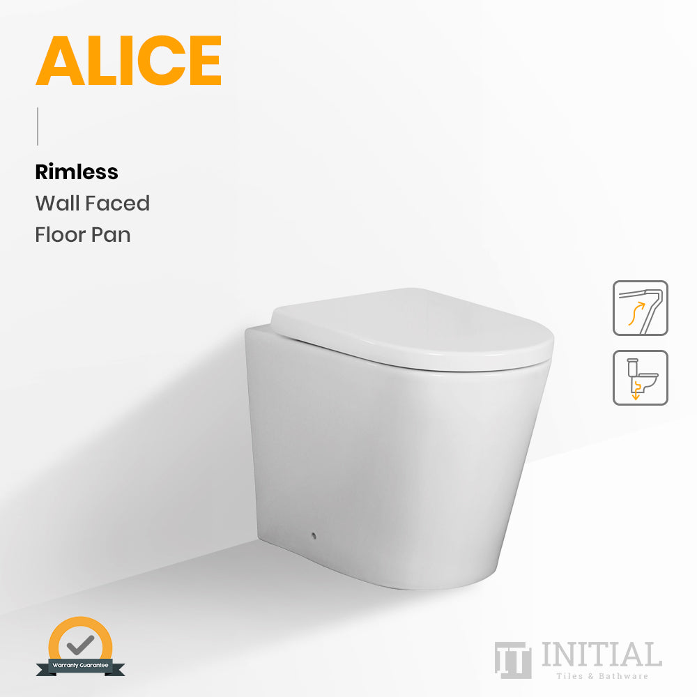 Alice Rimless Wall Faced Floor Pan Ceramic White 575X360X415 ,