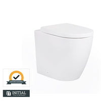 Elvera Rimless Easy Height Wall Faced Floor Pan Toilet Ceramic White 585X360X455 ,