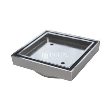 Bathroom Slim Smart Square Tile Insert Floor Waste Chrome ,