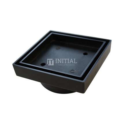 Bathroom Smart Square Tile Insert Floor Waste Matt Black ,