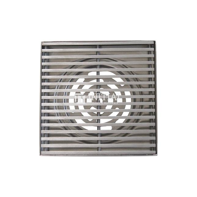 Bathroom Channel Wedge Square Floor Waste Chrome ,