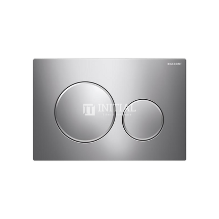 Geberit Sigma 20 Toilet Round Dual Flush Push Buttons , Chrome Plate / Matt Trim