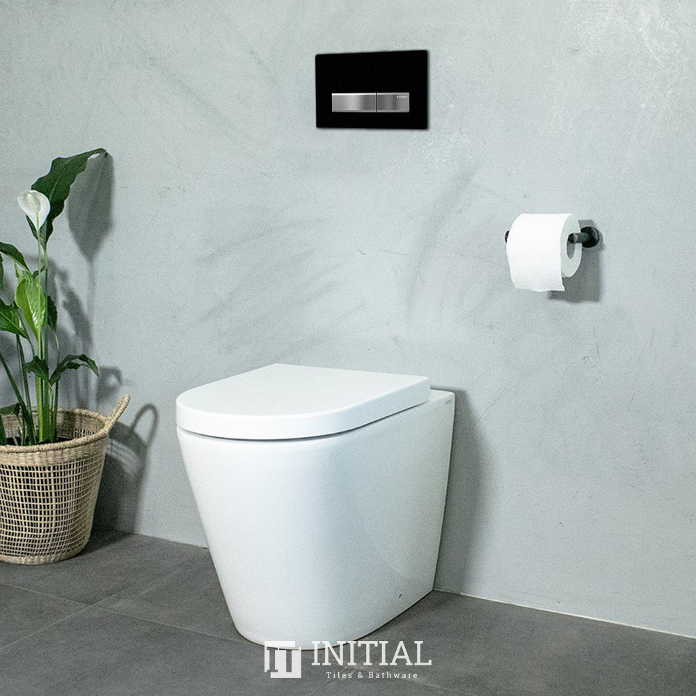 Geberit Sigma Toilet 50 Rectangle Glass Dual Flush Push Buttons ,