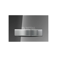 Geberit Sigma Toilet 50 Rectangle Glass Dual Flush Push Buttons , Smoke Reflective Glass Plate