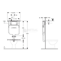 Geberit Sigma Frameless In Wall Cistern Rimless Wall Faced Floor Pan Toilet ,