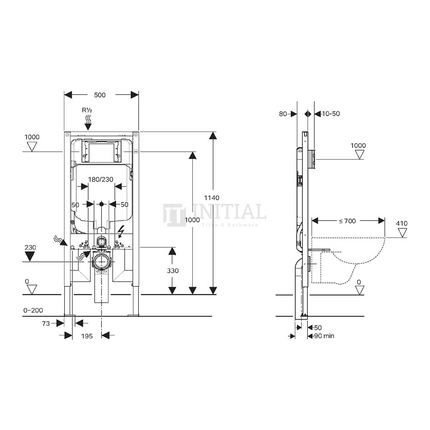 Geberit Sigma Framed In Wall Cistern for Wall Hung Pan Toilet ,