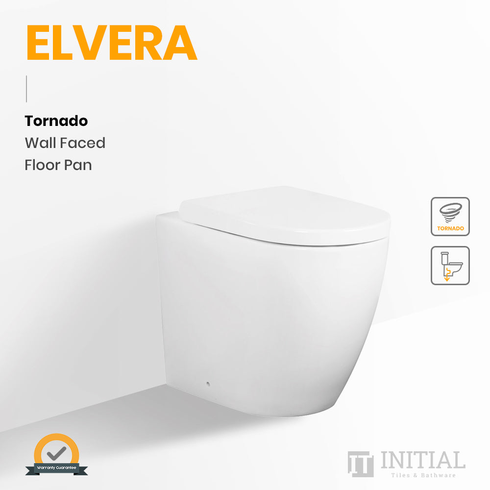 Geberit Kappa Frameless Low Level In Wall Cistern Tornado Wall Faced Floor Pan Toilet , Elvera Tornado Floor Pan White White Plate / Chrome Trim