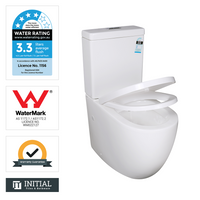 Vegas Tornado Back to Wall Toilet Suite Ceramic White 630X380X835 ,