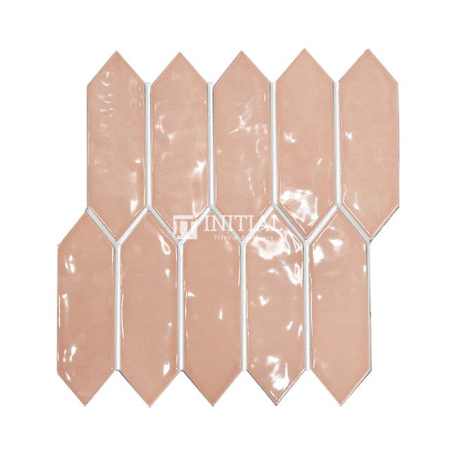 Feature Mosaic Boat Rippled Arrow Mosaic Gloss Apricot 292.5X324 ,