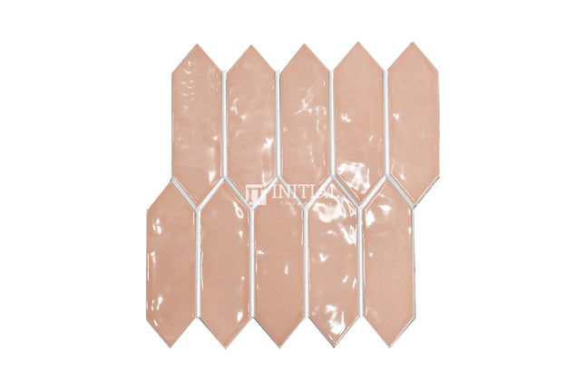 Feature Mosaic Boat Rippled Arrow Mosaic Gloss Apricot 292.5X324 ,