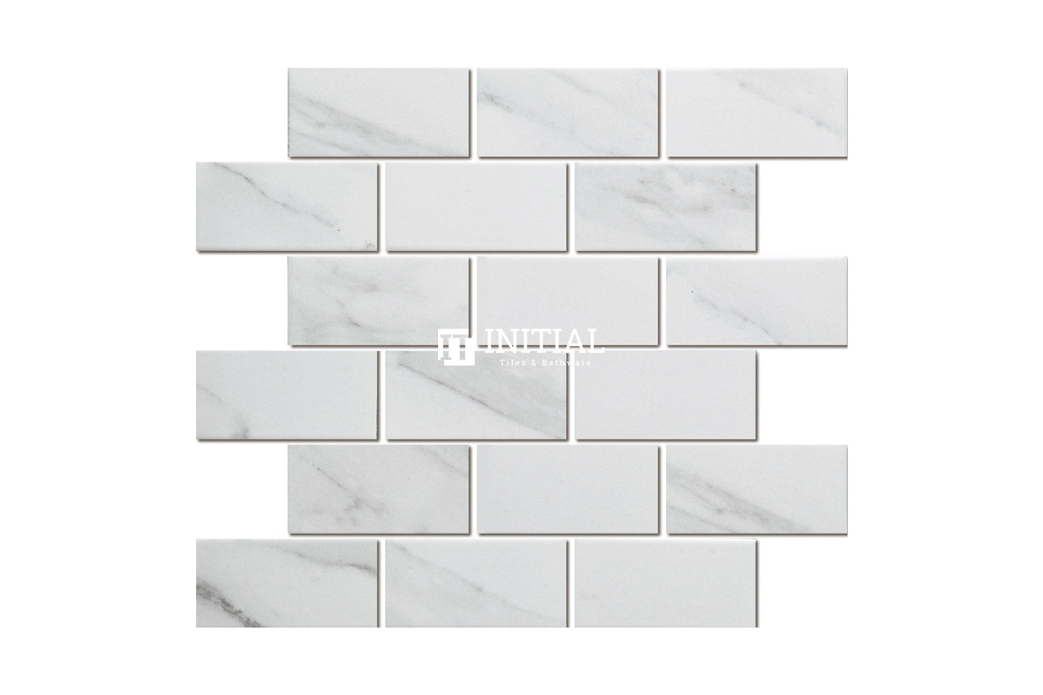 Feature Mosaic Persian Carrara Look Mosaic Brickbone Matt 291X295.5 ,
