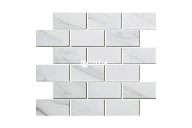 Feature Mosaic Persian Carrara Look Mosaic Brickbone Matt 291X295.5 ,