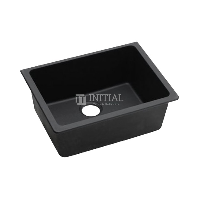 Sqaure Granite Quartz Stone Black Kitchen & Laundry Sink 635X469X241 ,