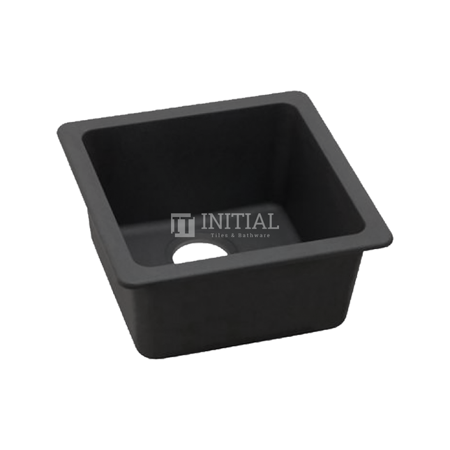 Sqaure Granite Quartz Stone Black Kitchen & Laundry Sink 422X422X203 ,