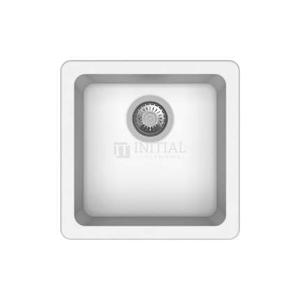Sqaure Granite Quartz Stone White Kitchen & Laundry Sink 422X422X203 ,