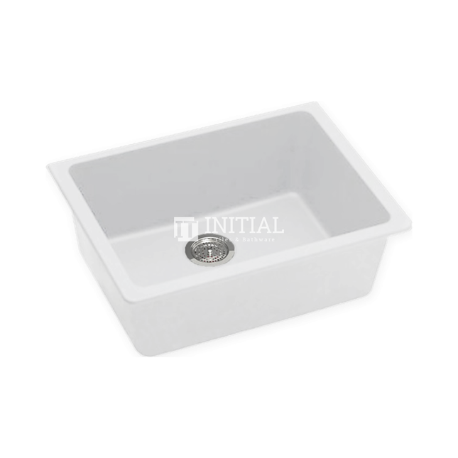 Sqaure Granite Quartz Stone White Kitchen & Laundry Sink 635X469X241 ,