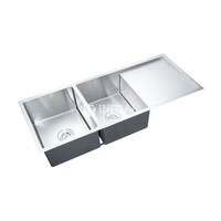 Square Stainless Steel Kitchen Sink 1160X460X220 ,
