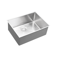 Square Hand Made Stainless Steel Kitchen Sink 520X440X220 ,