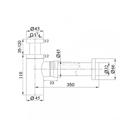 Bathroom Basin Solid Brass Bottle Trap 32mm Gunmetal Grey ,