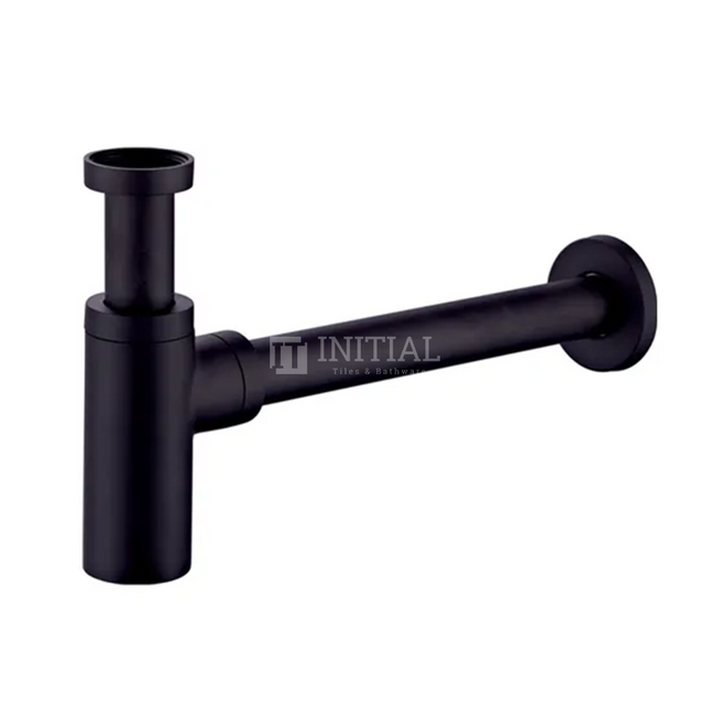 Bathroom Basin Round Solid Brass Bottle Trap 40mm Matt Black ,