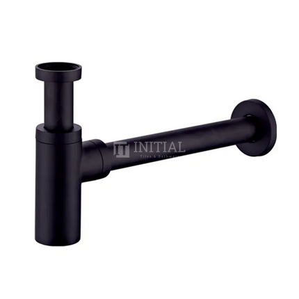 Bathroom Basin Round Solid Brass Bottle Trap 40mm Matt Black ,