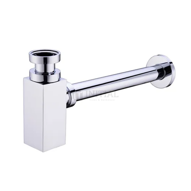 Bathroom Basin Square Solid Brass Bottle Trap 40mm Chrome ,