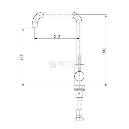 Kitchen Gooseneck Chrome 360° Swivel Sink Mixer ,