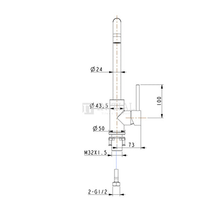 Kitchen Gooseneck Chrome 360° Swivel Sink Mixer ,