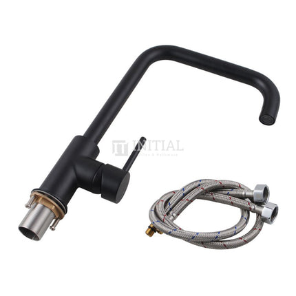 Kitchen Gooseneck Matt Black 360° Swivel Sink Mixer ,