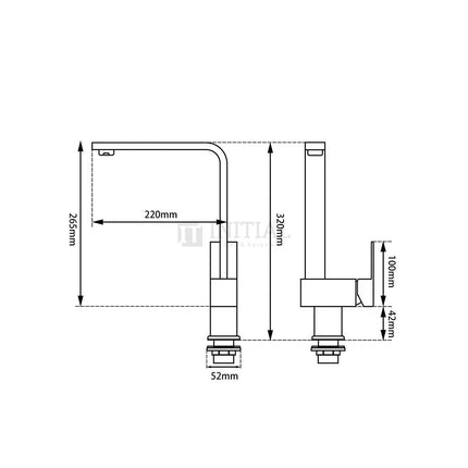 Square Kitchen Laundry Sink Mixer Chrome ,