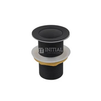 Standard Brass Basin Push Button Waste Without Overflow Matt Black 32mm ,