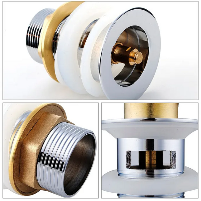 Mushroom Basin Pop Up Waste With Overflow Gloss White Ceramic Cover 32mm ,