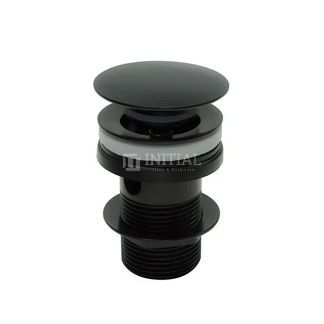 Mushroom Basin Pop Up Waste With Overflow Matt Black 32mm ,