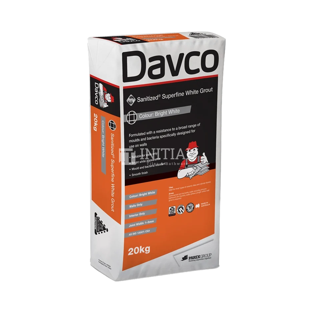 Davco Sanitized® Superfine White Grout 5KG / 20KG ,