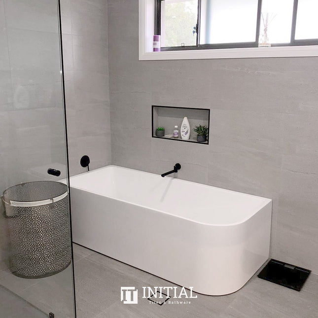 Bathroom Gloss White Corner Bathtub with No Overflow 1690X730X580 ,