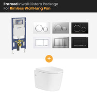 Geberit Sigma Framed In Wall Cistern Rimless Wall Hung Pan Toilet ,