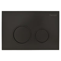 Fienza R&T Round Button Flush Plate, 6 Colours , Matte Black