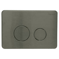 Fienza R&T Round Button Flush Plate, 6 Colours , Gun Metal