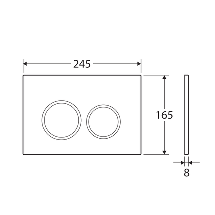 Fienza R&T Round Button Flush Plate, 6 Colours ,