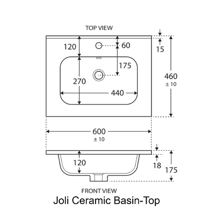 Fienza UniCab 600 Gloss White Cabinet on Legs, Solid Doors ,