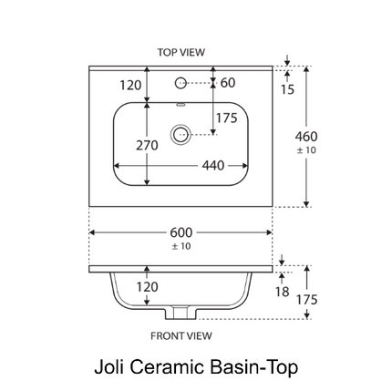Fienza Fingerpull Gloss White 600 Wall Hung Cabinet, Solid Doors ,