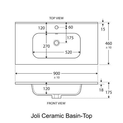 Fienza Quest Gloss White 900 Wall Hung Cabinet, 2 Solid Drawers ,