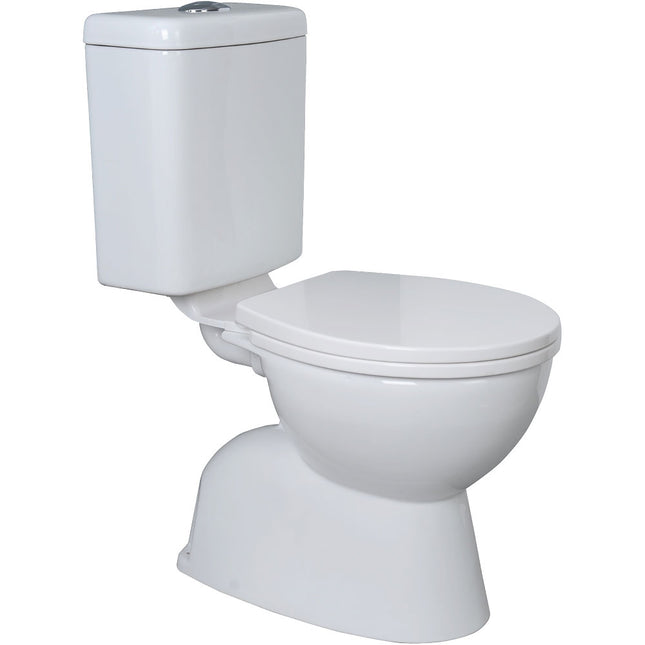 Fienza Stella Adjustable Link Toilet Suite, Gloss White, S-Trap ,