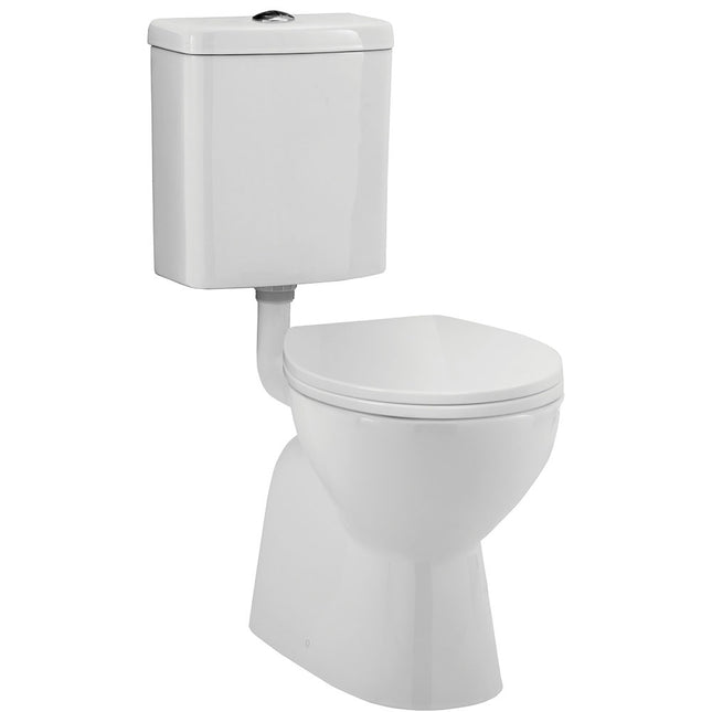 Fienza Stella Senior Adjustable Link Toilet Suite, Gloss White, S -Trap ,