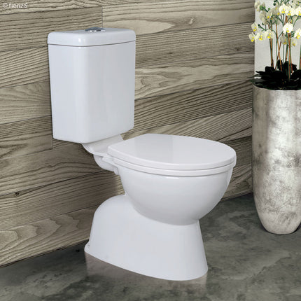 Fienza Stella Adjustable Link Toilet Suite, Gloss White, S-Trap ,