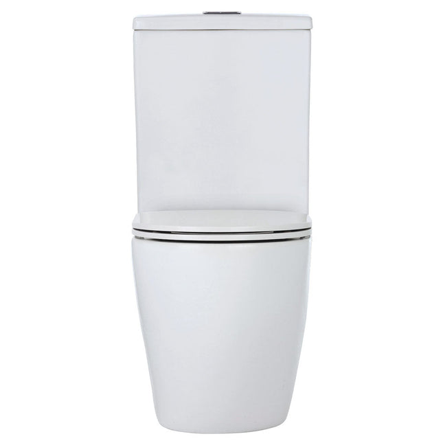 Fienza Koko Back to Wall Toilet Suite, Gloss White, Slim Seat ,