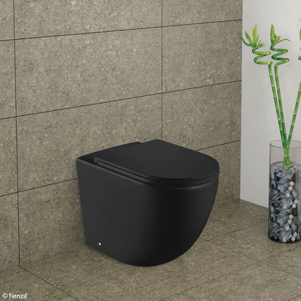 Fienza Koko Wall Faced Toilet Suite, Matte Black ,